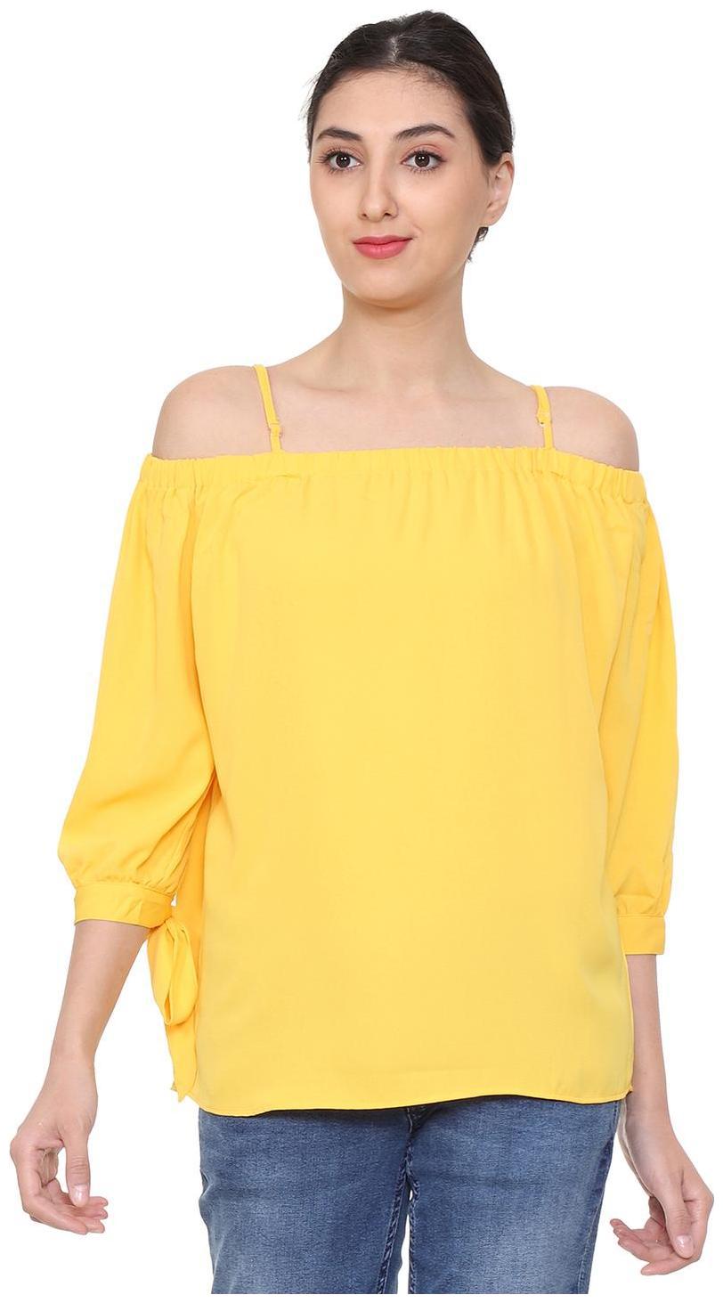 

Allen Solly Women Solid Regular top - Yellow