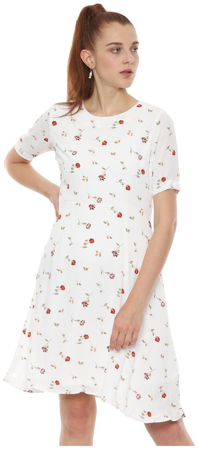 

Allen Solly White Printed A-line dress