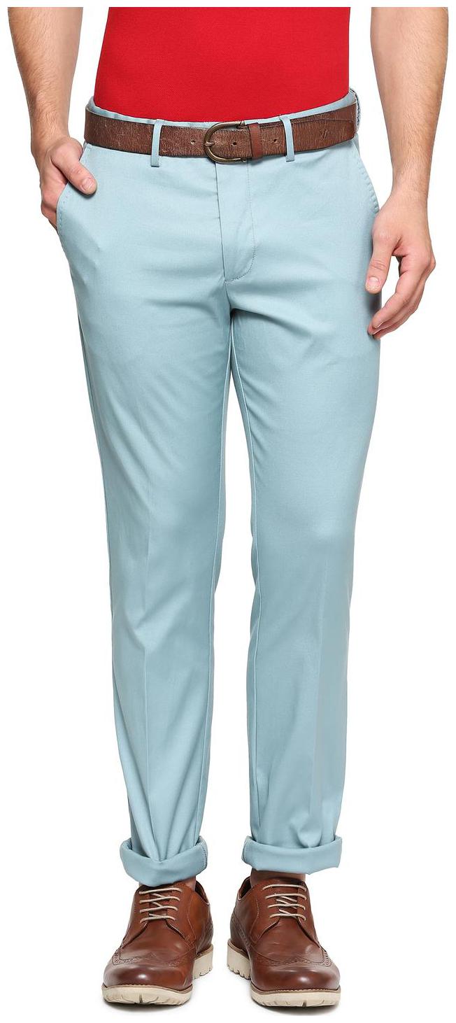 

Allen Solly Men Blue Solid Regular fit Regular trousers