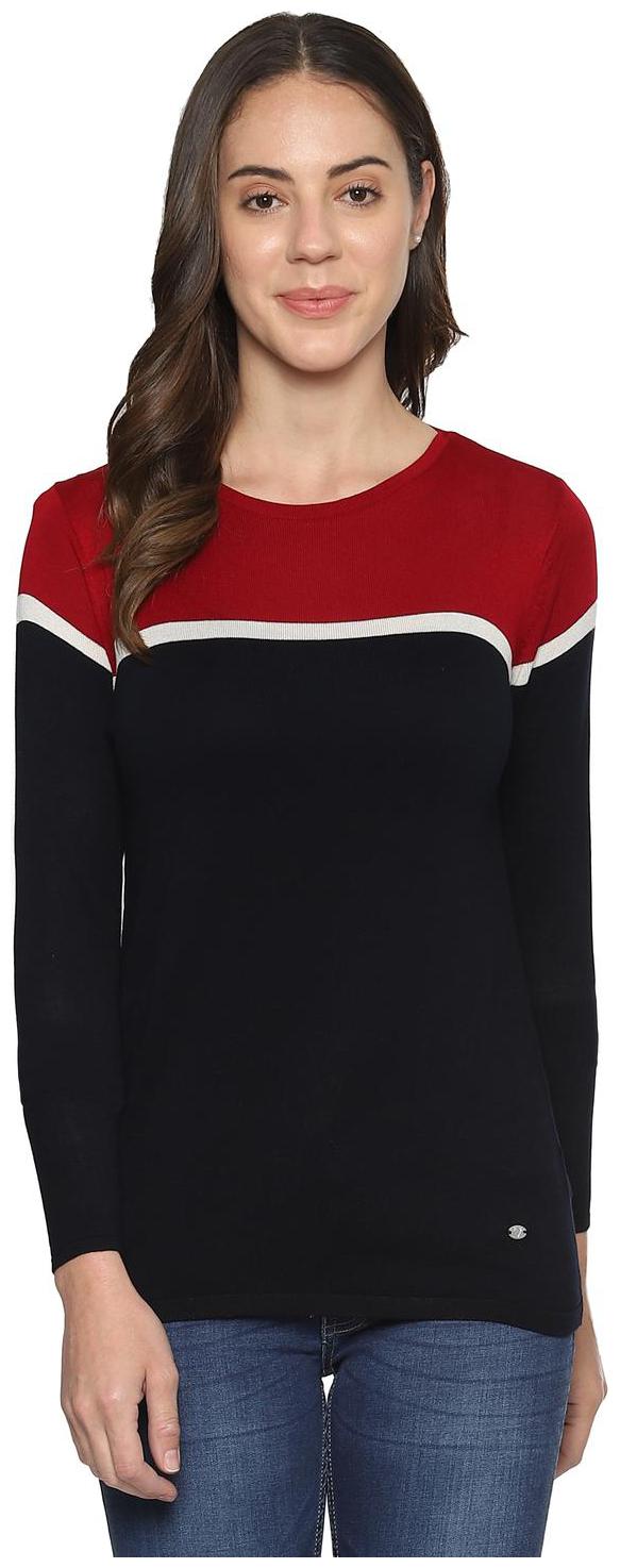 

Allen Solly Women Striped Regular top - Black