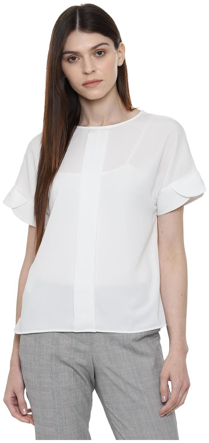 

Allen Solly Women Solid Regular top - White