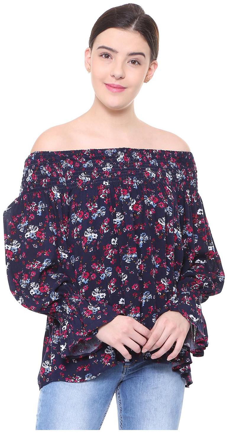 

Allen Solly Women Printed Regular top - Blue