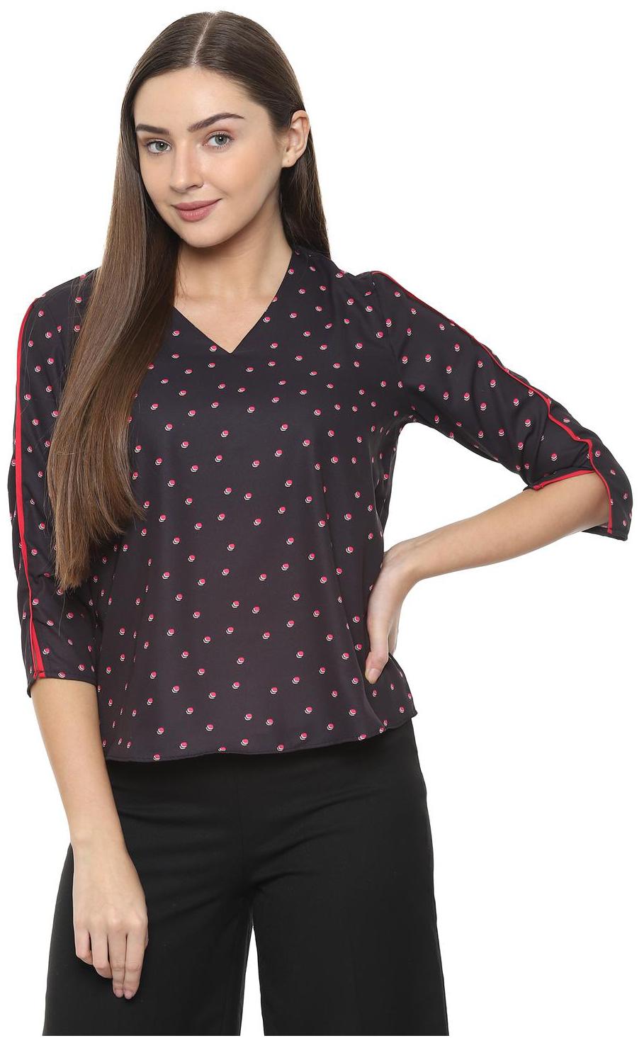 

Allen Solly Women Printed Regular top - Purple