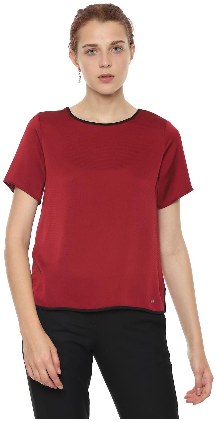 

Allen Solly Women Solid Regular top - Maroon