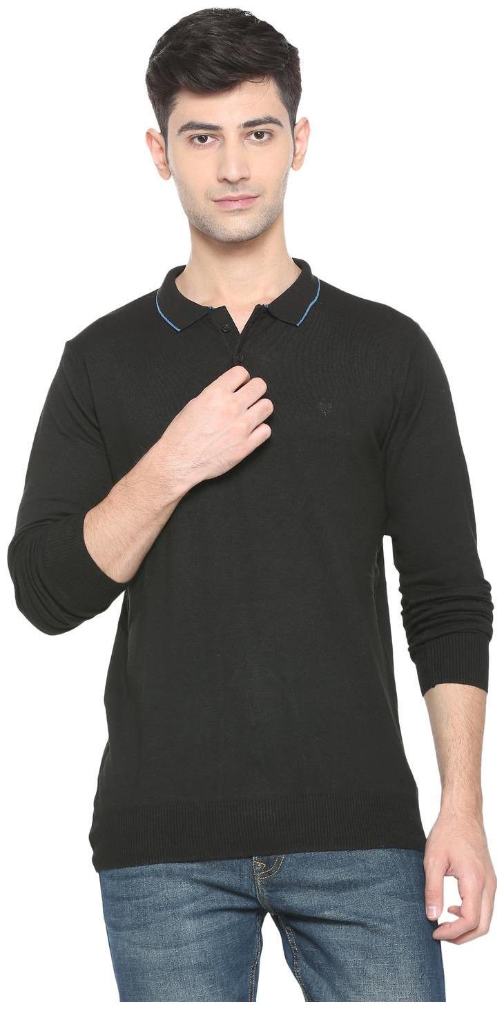

Allen Solly Men Black Henley neck Pullover