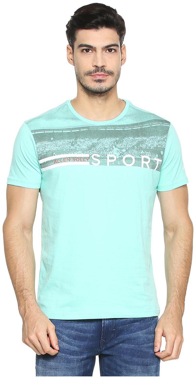 

Allen Solly Men Blue Regular fit Cotton Round neck T-Shirt - Pack Of 1