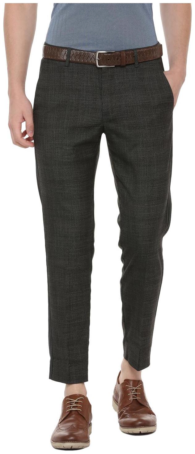 

Allen Solly Men Grey Checked Slim fit Regular trousers