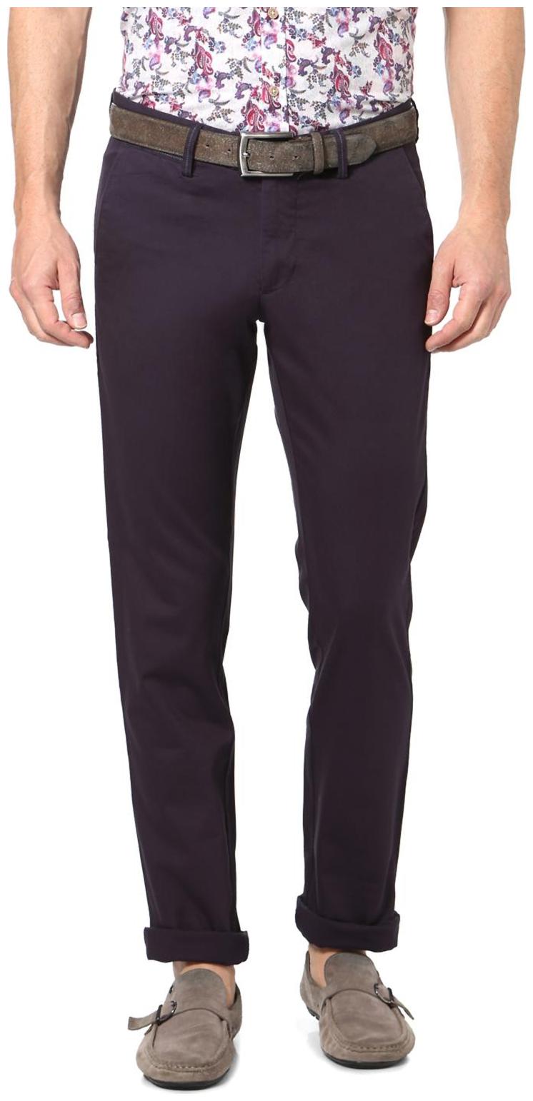 

Allen Solly Men Blue Solid Slim fit Regular trousers