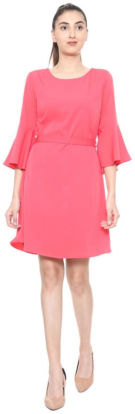 

Allen Solly Pink Solid A-line dress