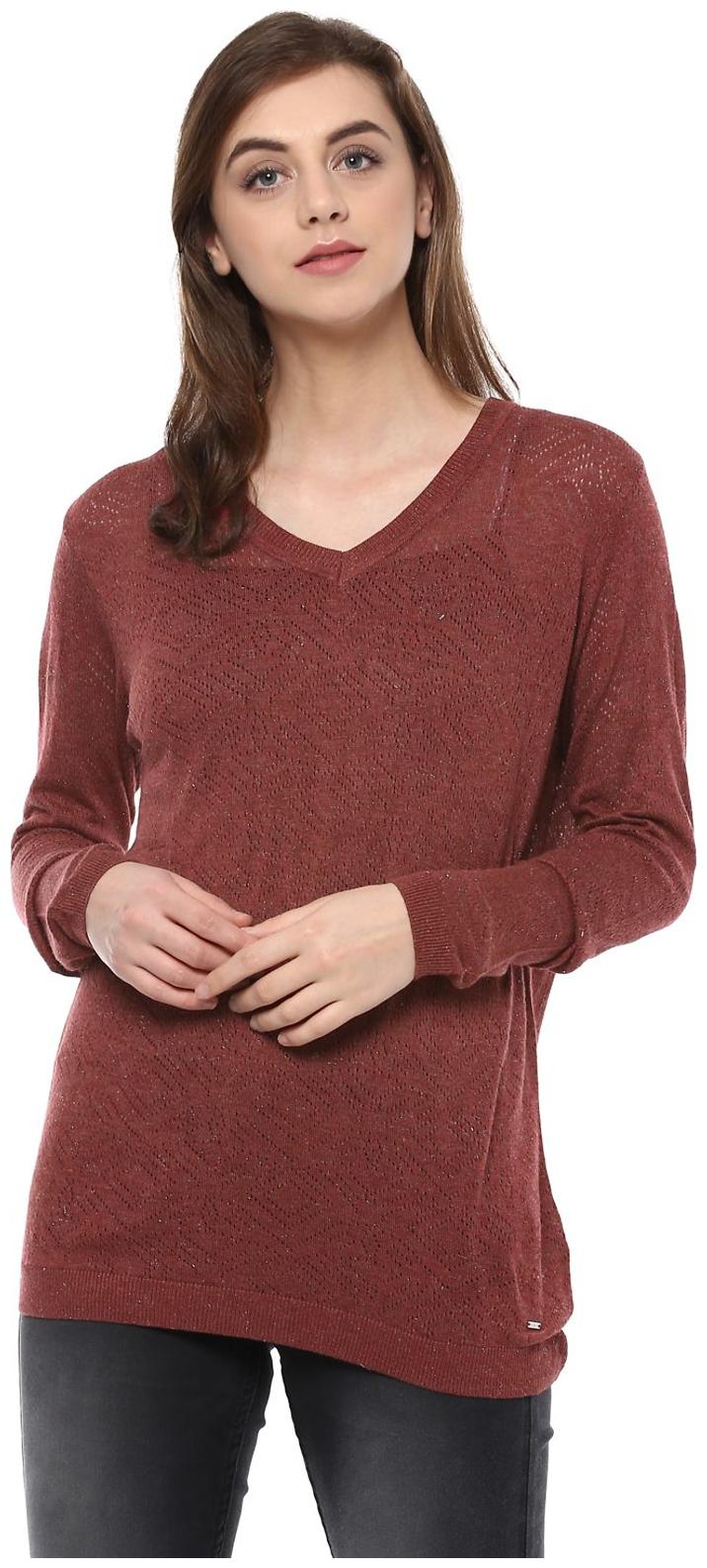 

Allen Solly Women Solid A-line top - Red