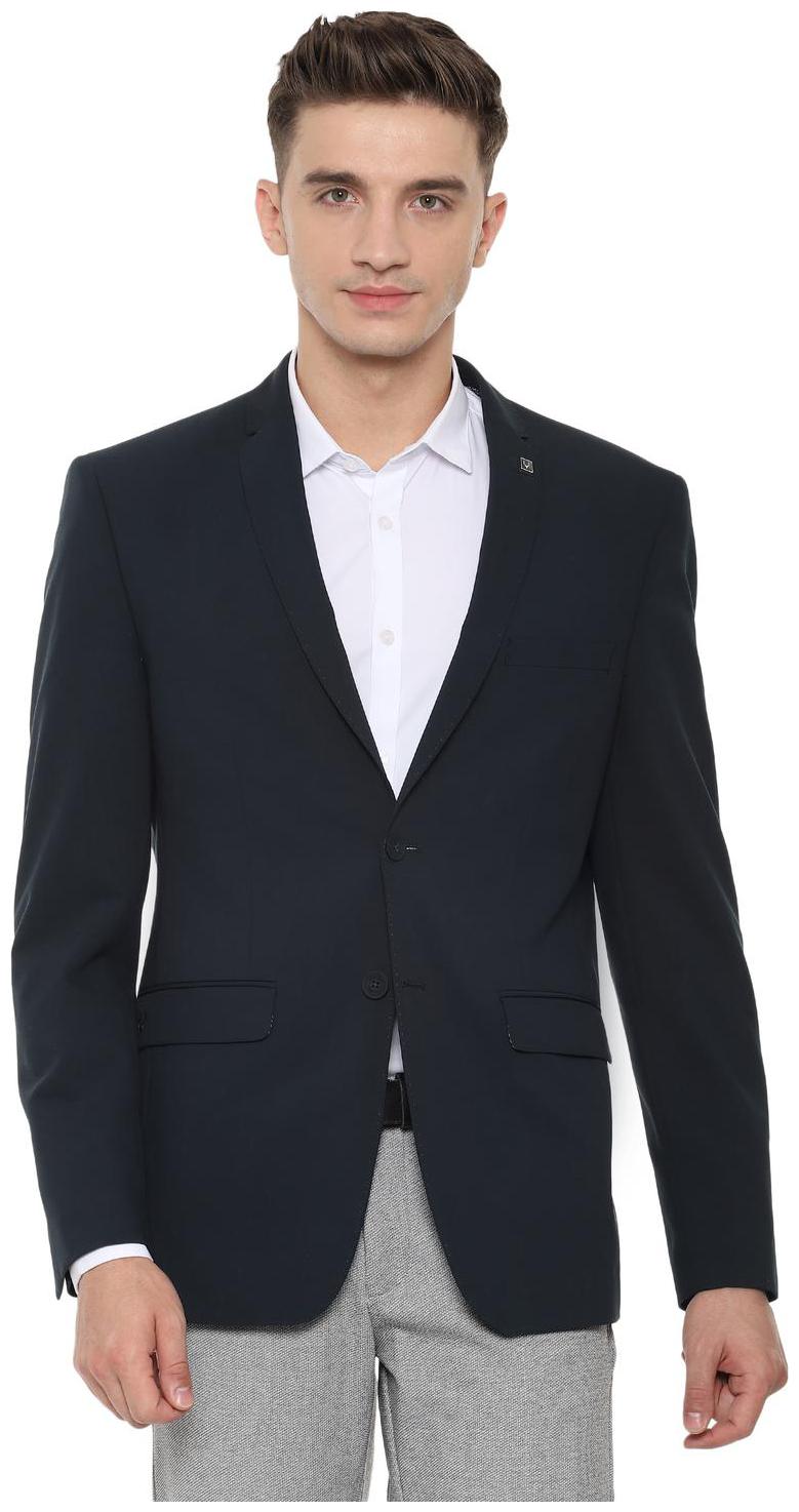 

Allen Solly Men Blue Solid Slim fit Single Breasted Blazer