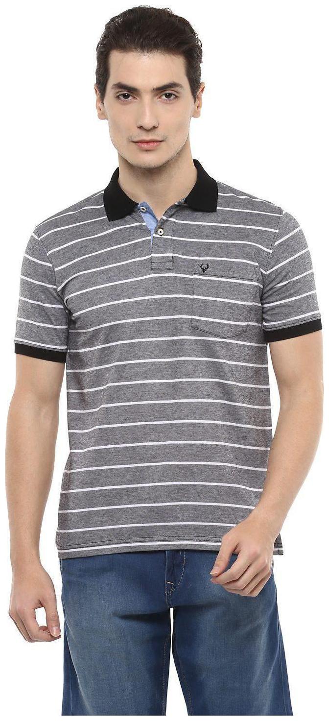 

Allen Solly Men Grey Regular fit Cotton Polo collar T-Shirt - Pack Of 1