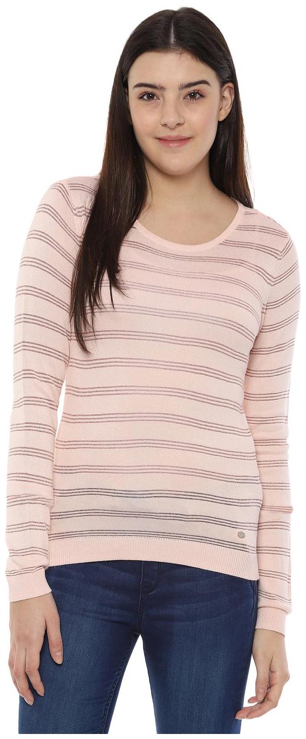 

Allen Solly Women Striped Regular top - Pink