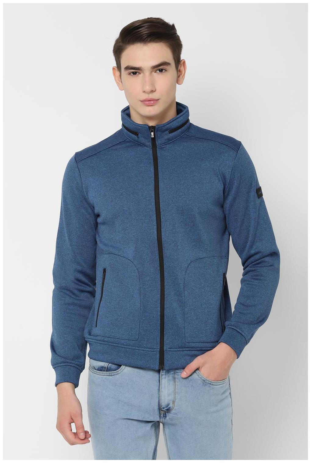 

Allen Solly Men Blue High neck Sweatshirt