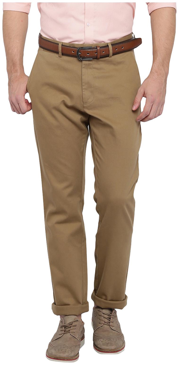 

Allen Solly Men Brown Solid Regular fit Regular trousers