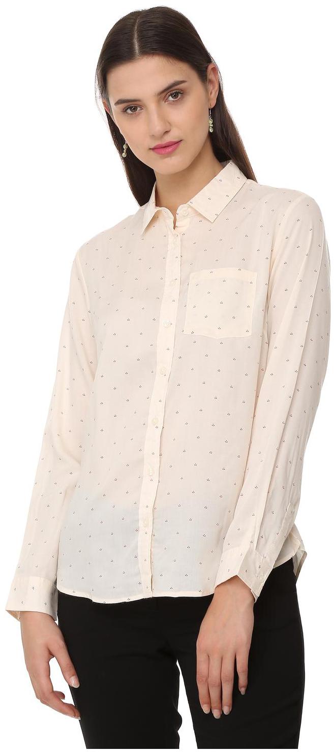 

Allen Solly Women Beige Printed Regular Fit Shirt