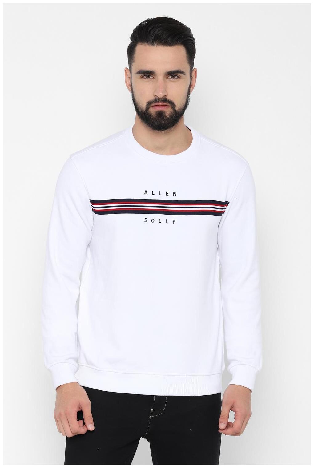 

Allen Solly Men White Round neck Sweatshirt