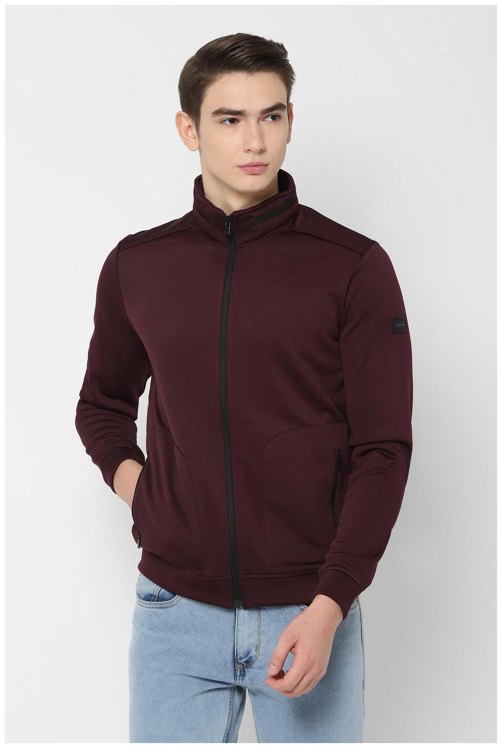

Allen Solly Men Purple High neck Sweatshirt