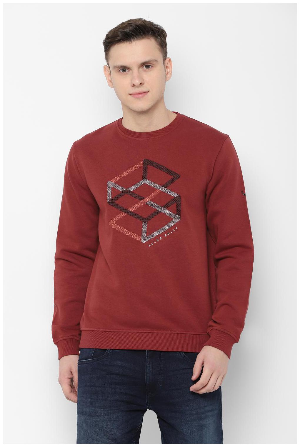 

Allen Solly Men Maroon Round neck Sweatshirt