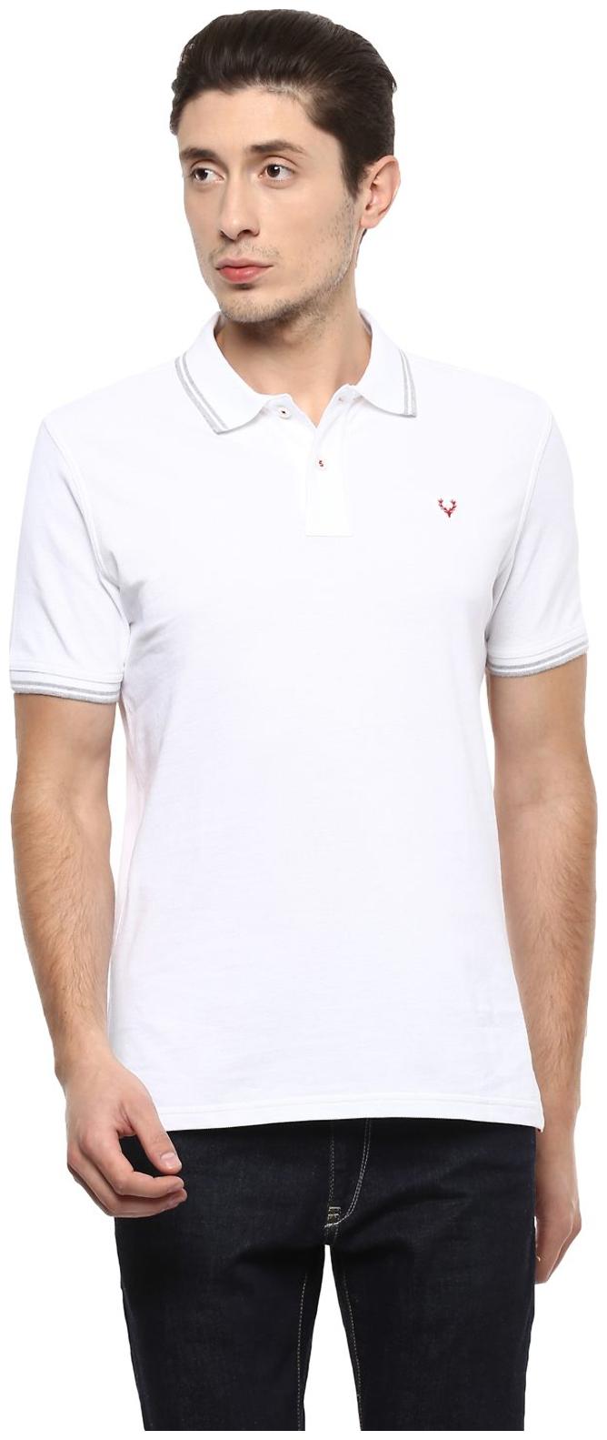 

Allen Solly Men White Regular fit Cotton Polo collar T-Shirt - Pack Of 1
