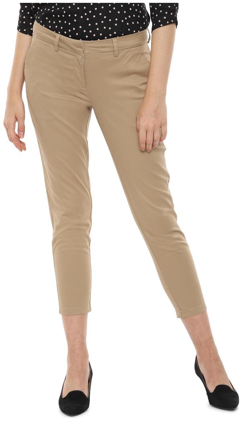 

Allen Solly Women Beige Regular fit Cropped trousers