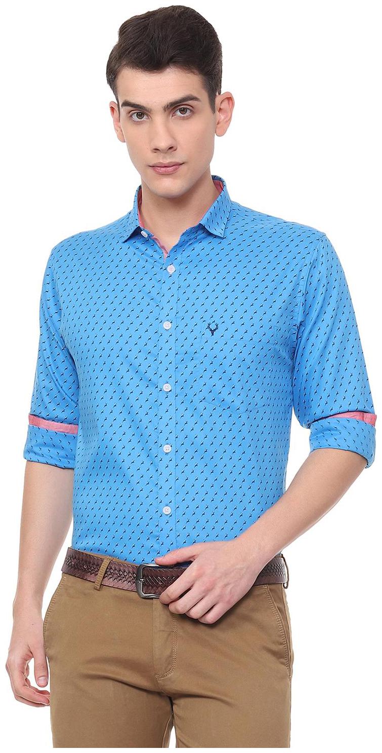 

Allen Solly Men Blue Printed Slim Fit Casual Shirt