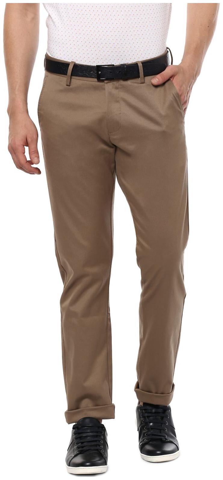 

Allen Solly Men Brown Solid Regular fit Regular trousers