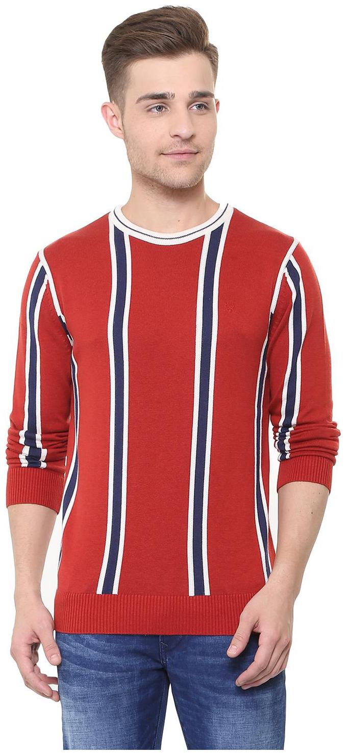 

Allen Solly Men Red Round neck Pullover
