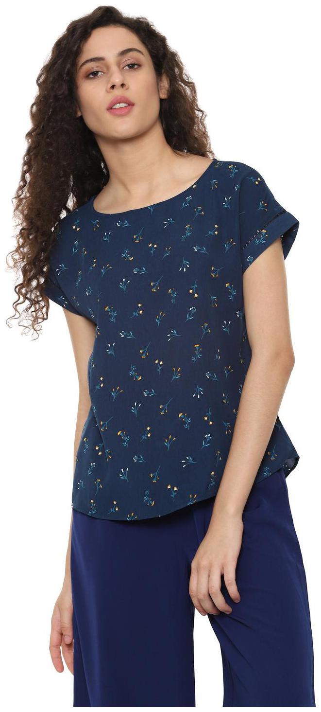 

Allen Solly Women Printed Regular top - Blue