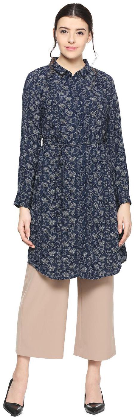 

Allen Solly Women Printed Shirt style - Blue