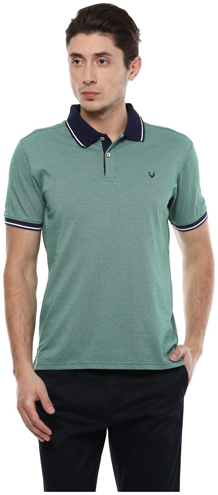 

Allen Solly Men Turquoise Regular fit Cotton Blend Polo collar T-Shirt - Pack Of 1