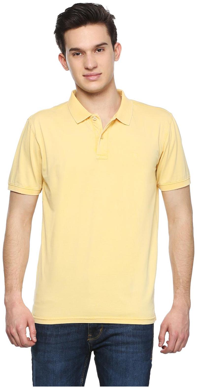 

Allen Solly Men Yellow Regular fit Cotton Blend Polo collar T-Shirt - Pack Of 1