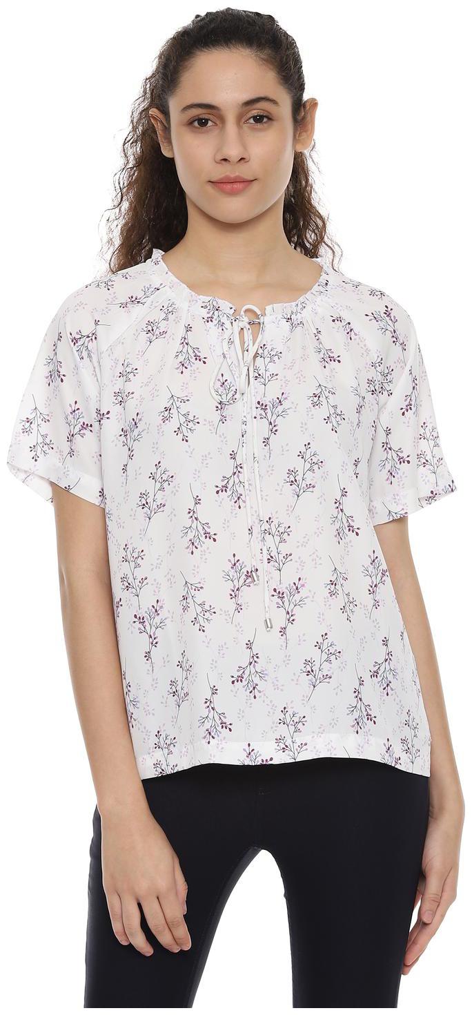 

Allen Solly Women Printed Regular top - White