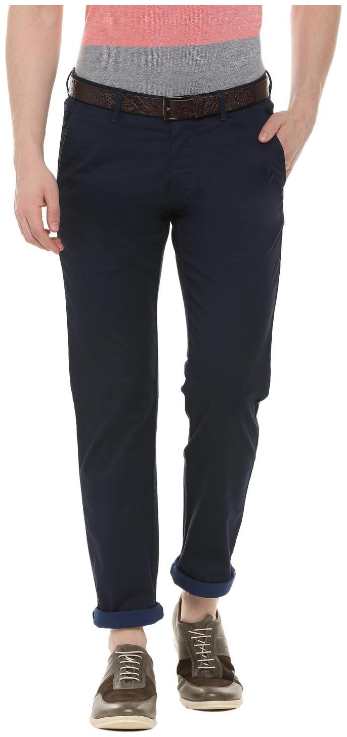 

Allen Solly Men Blue Solid Slim fit Chinos