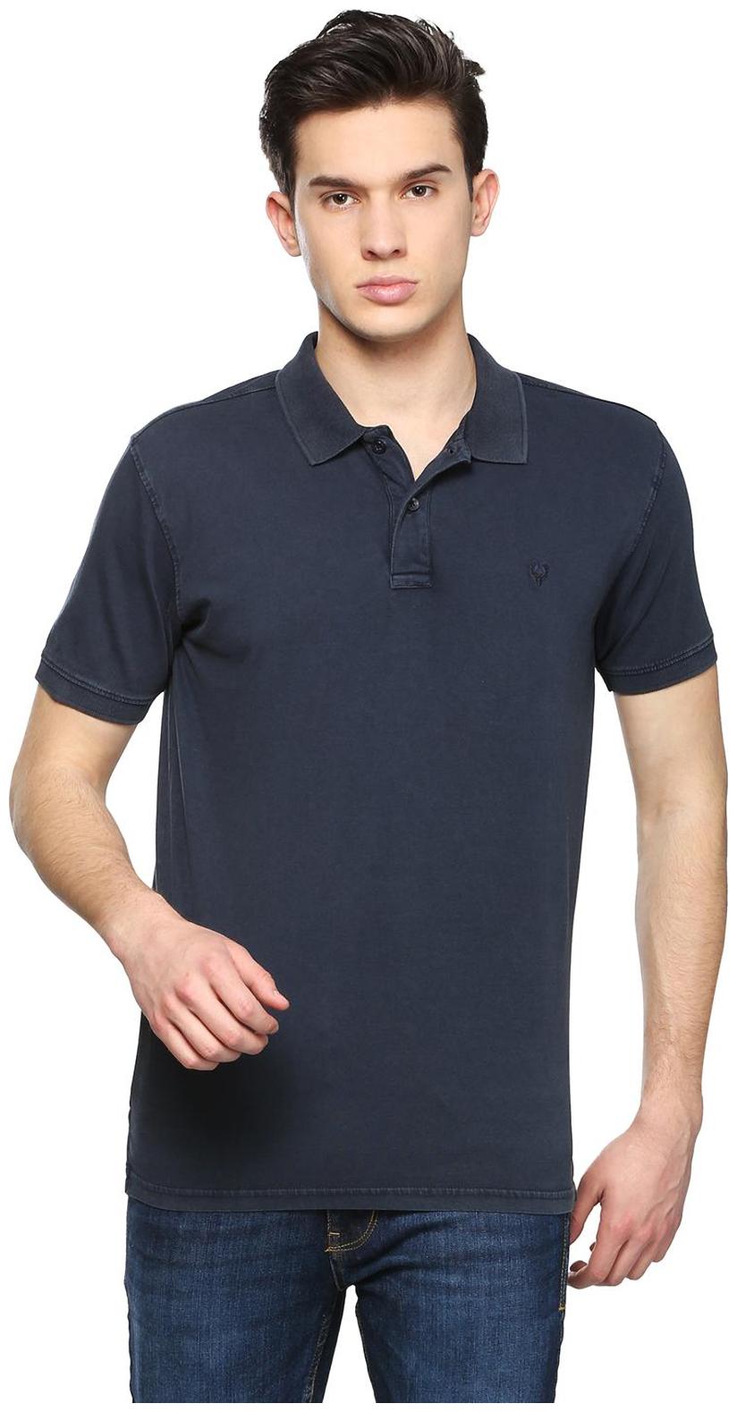 

Allen Solly Men Blue Regular fit Cotton Blend Polo collar T-Shirt - Pack Of 1