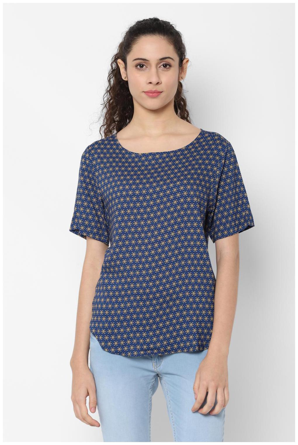 

Allen Solly Women Printed Regular top - Blue