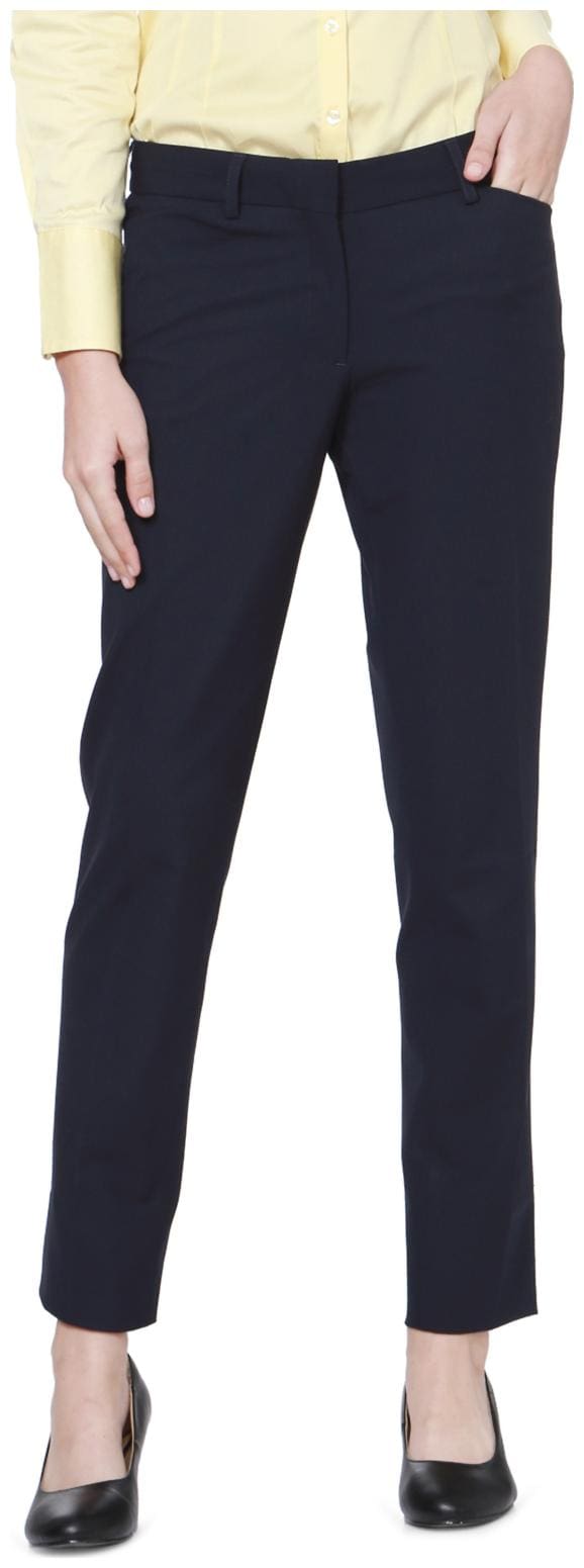 Allen Solly Women Blue Flared fit Regular trousers