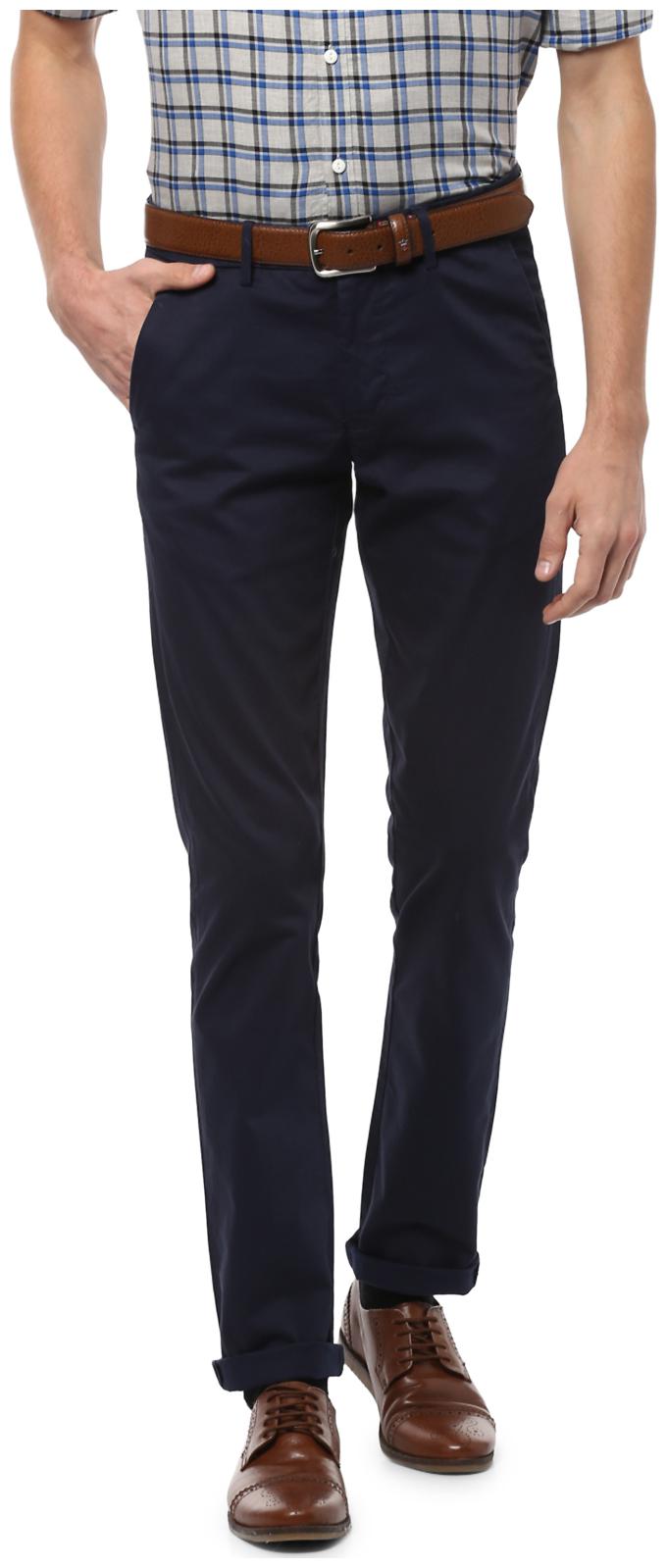 

Allen Solly Men Blue Solid Slim fit Chinos