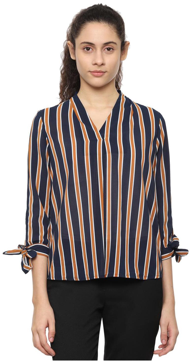 

Allen Solly Women Solid Regular top - Blue