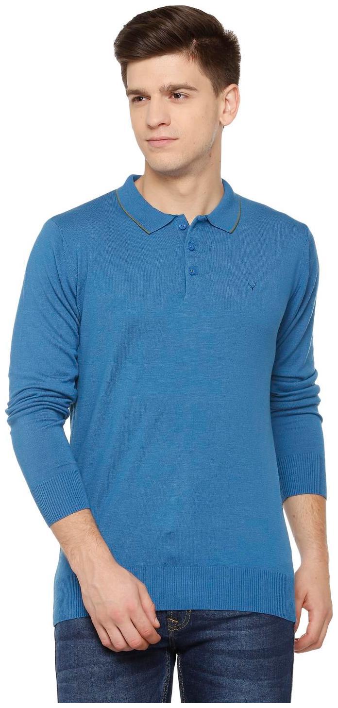 

Allen Solly Men Blue Henley neck Pullover
