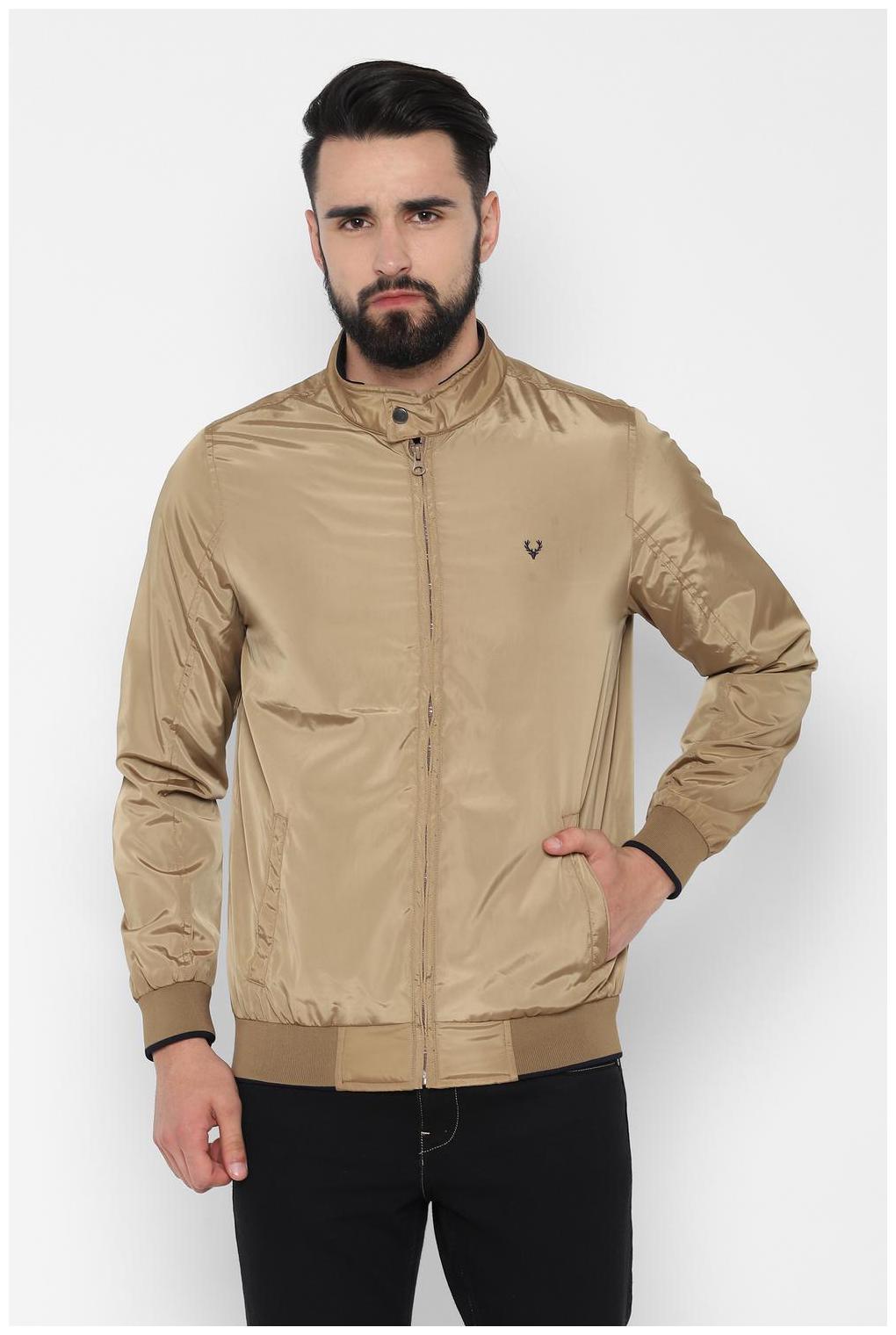 

Allen Solly Men Polyester Leather Jacket Beige