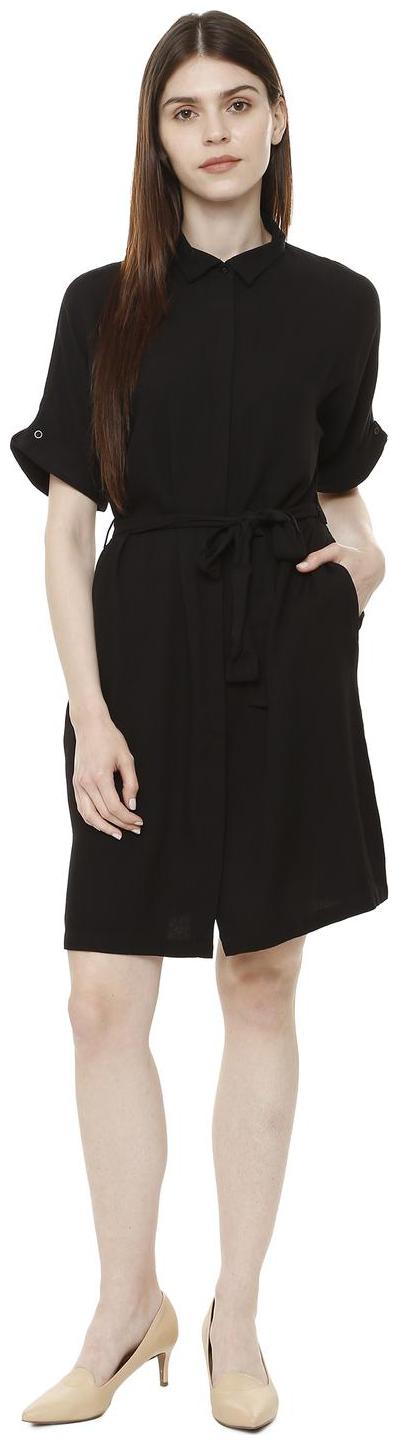 

Allen Solly Black Solid A-line dress