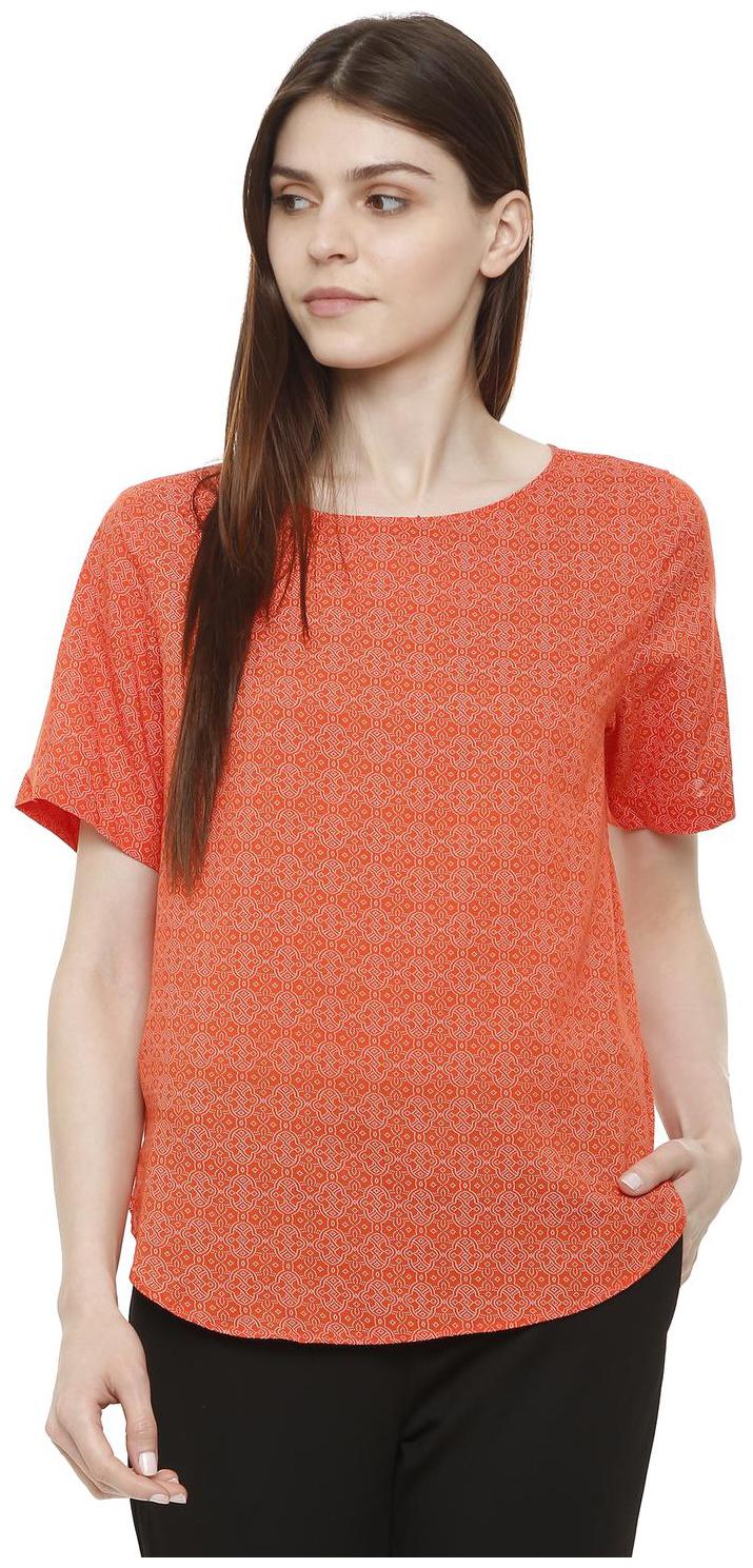 

Allen Solly Women Solid Regular top - Orange