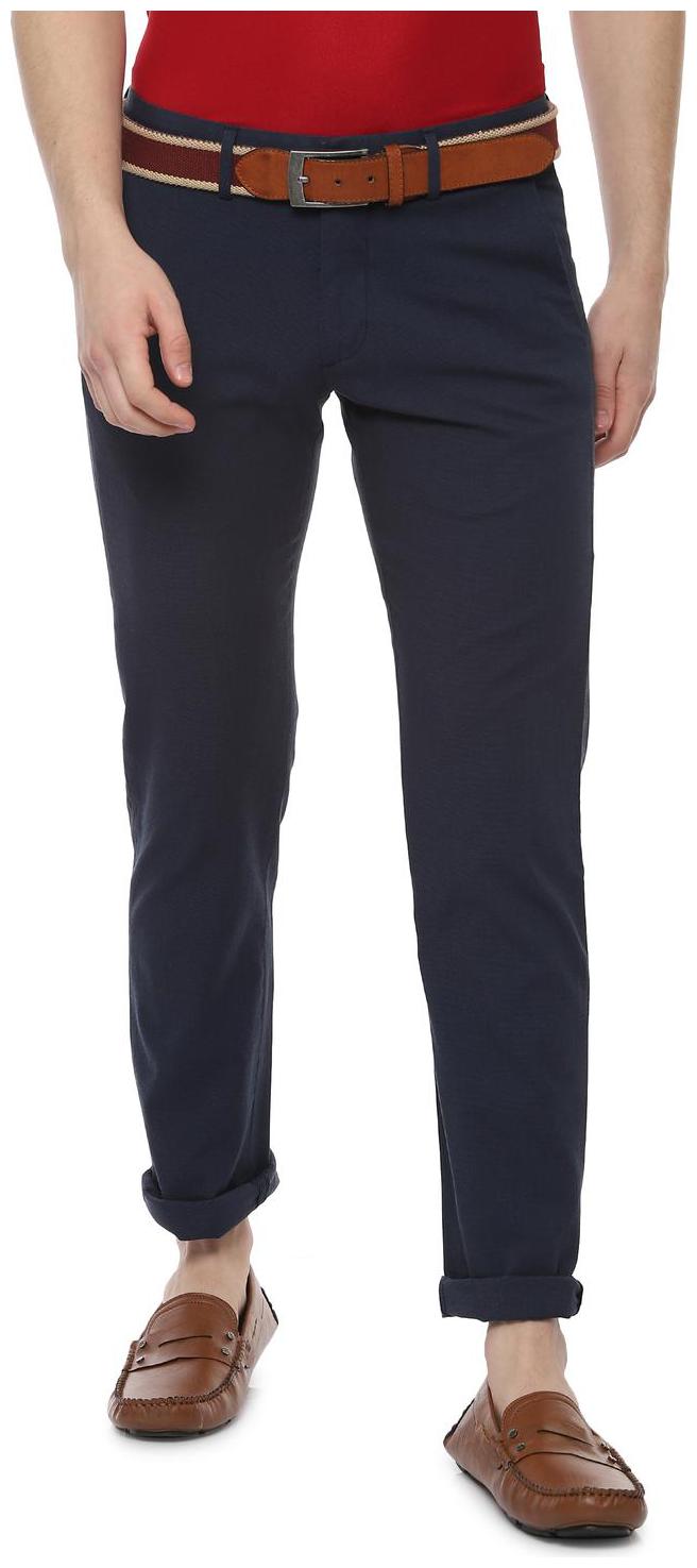 

Allen Solly Men Blue Solid Slim fit Regular trousers
