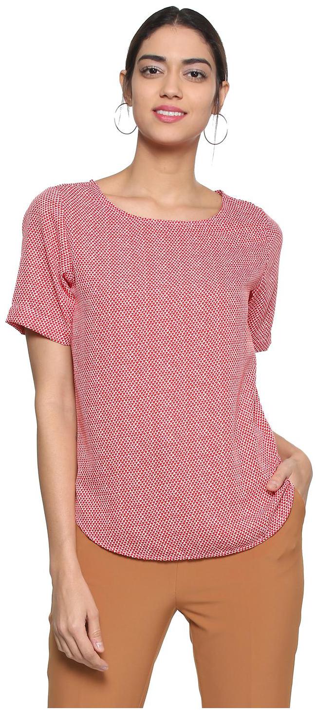 

Allen Solly Women Printed Regular top - Red