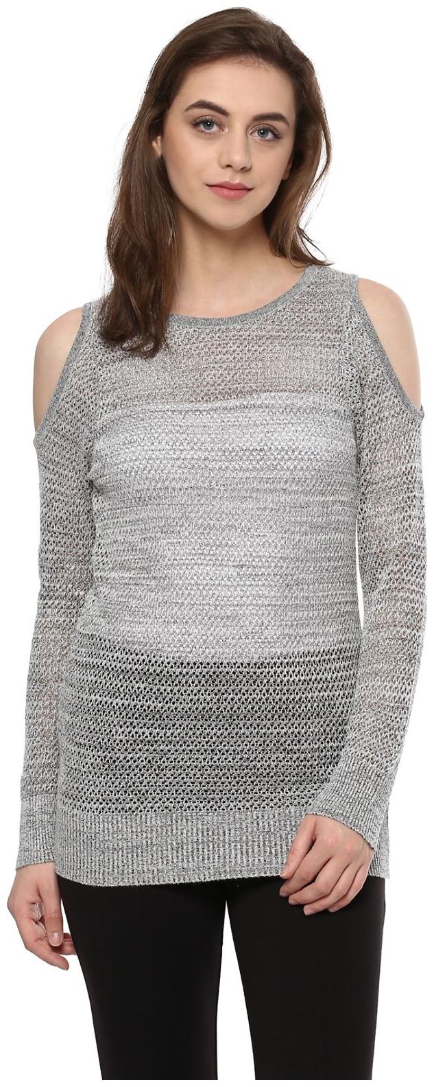 

Allen Solly Women Solid A-line top - Grey