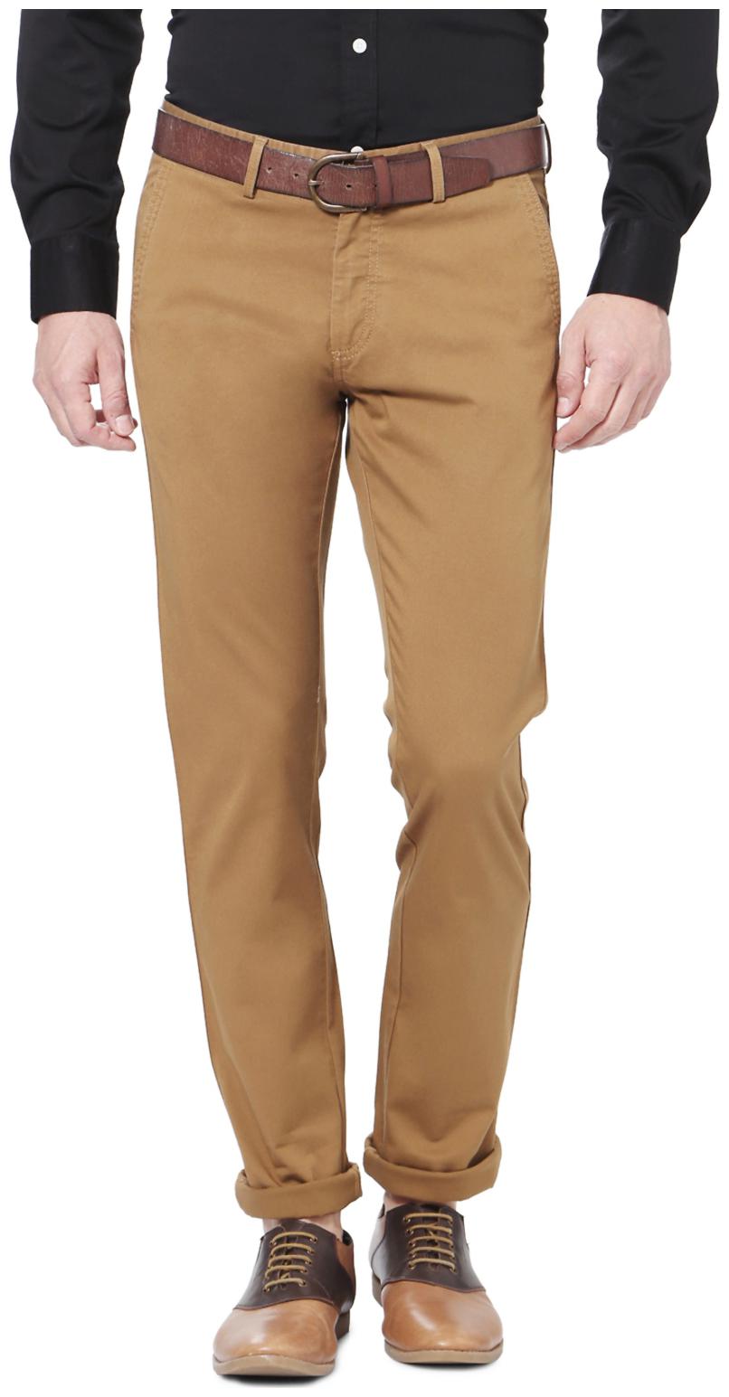 

Allen Solly Men Brown Solid Slim fit Regular trousers