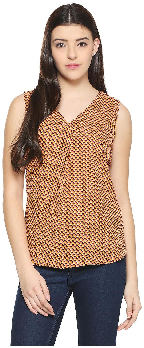 

Allen Solly Women Geometric Cape top - Brown