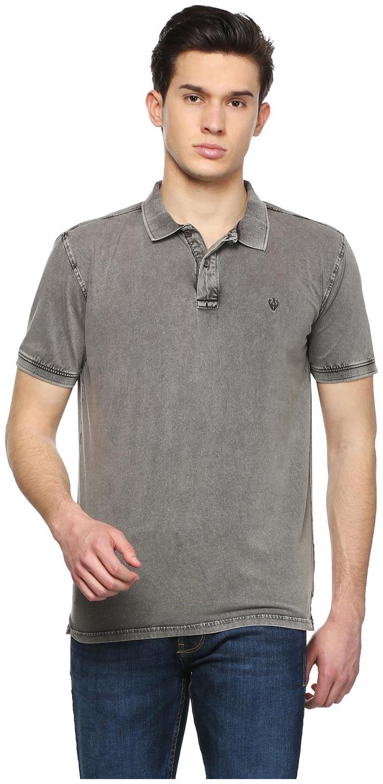 

Allen Solly Men Grey Regular fit Cotton Blend Polo collar T-Shirt - Pack Of 1