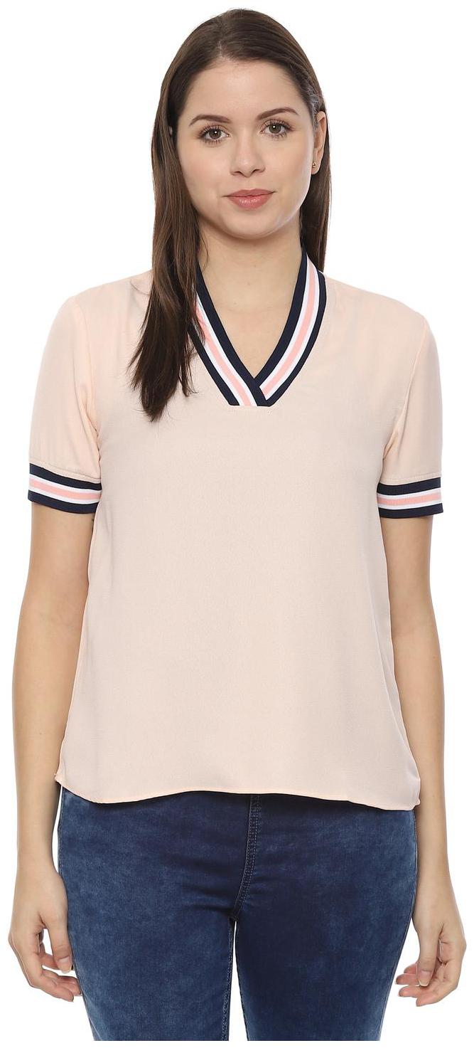 

Allen Solly Women Solid Regular top - Pink